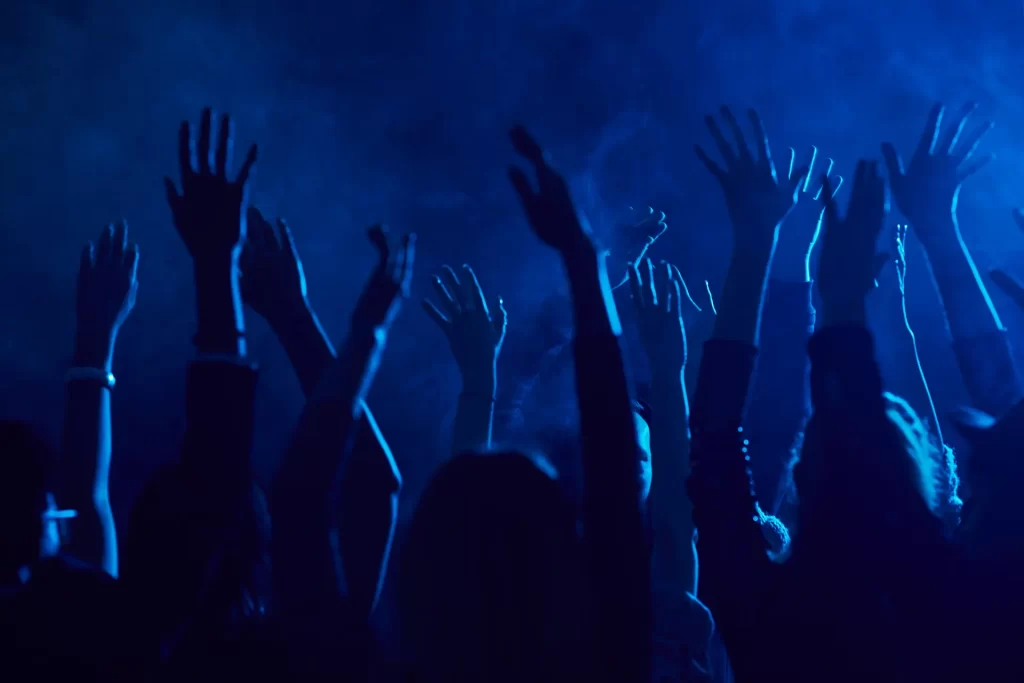 Crowd dancing at Ibiza 2025 opening weekend